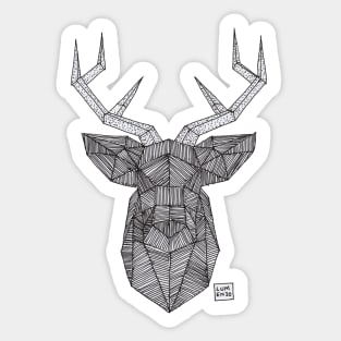 GEOMETRIC STAGG HEAD Sticker